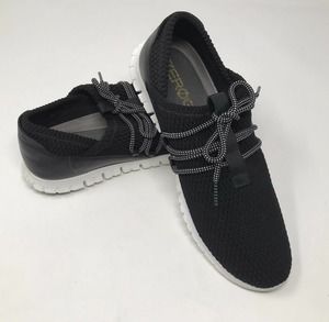 Cole Haan Zerogrand Quilted Sneaker Oxford Black Laces Womens Size 8.5 B